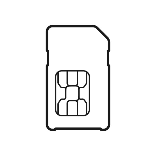 Sim card simple for websites and apps empty vector image