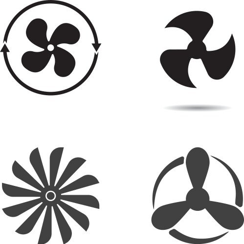 Exhaust fan air cooling cpu icon Royalty Free Vector Image