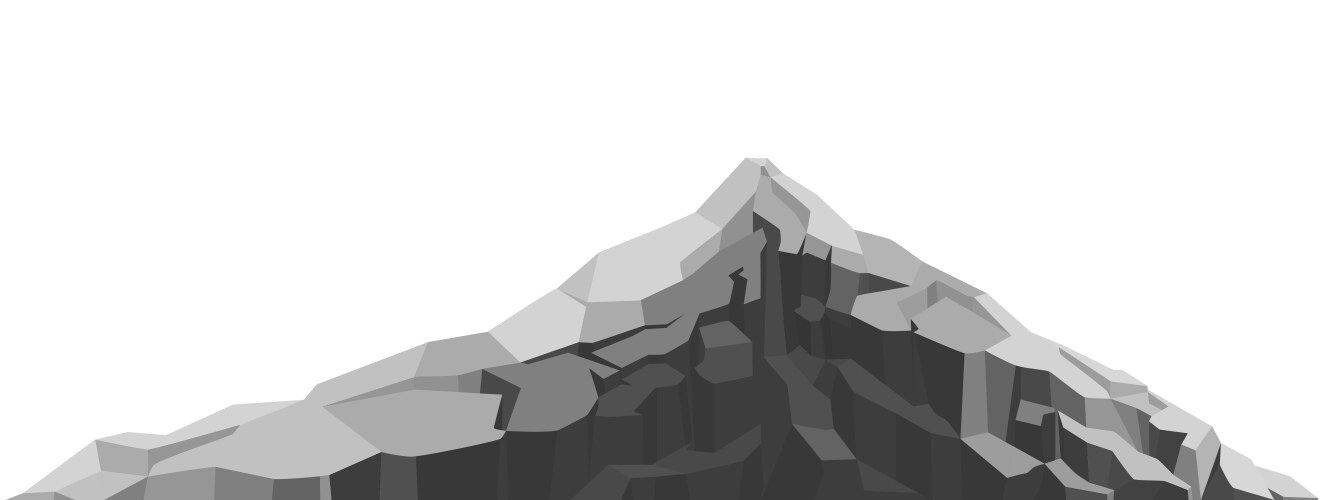 Rock boulder of mountain cliff cobble block Vector Image