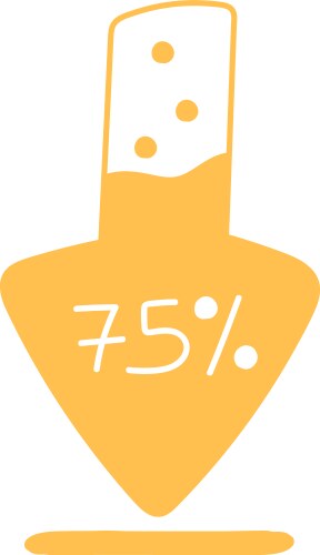Arrow shape loading bar progress indicator vector image