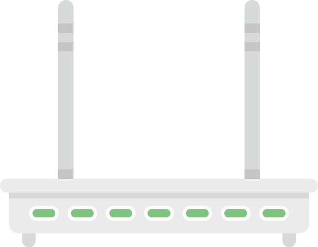 Router modem icon flat wifi internet vector image