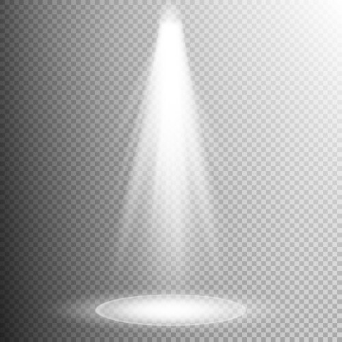 Spotlight effect on transparent background Vector Image