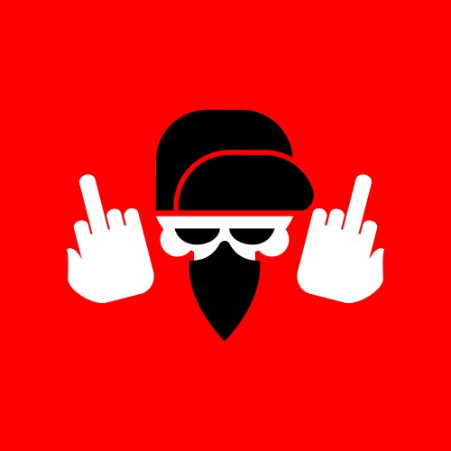 Skull in scarf and head skeleton cap Vector Image