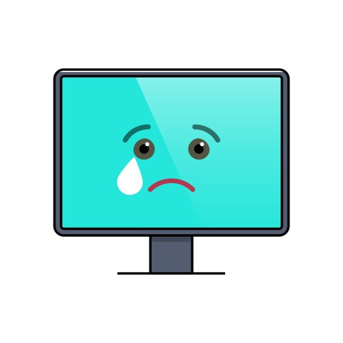 Sad computer emoji Vector Images & Graphics for Commercial Use ...