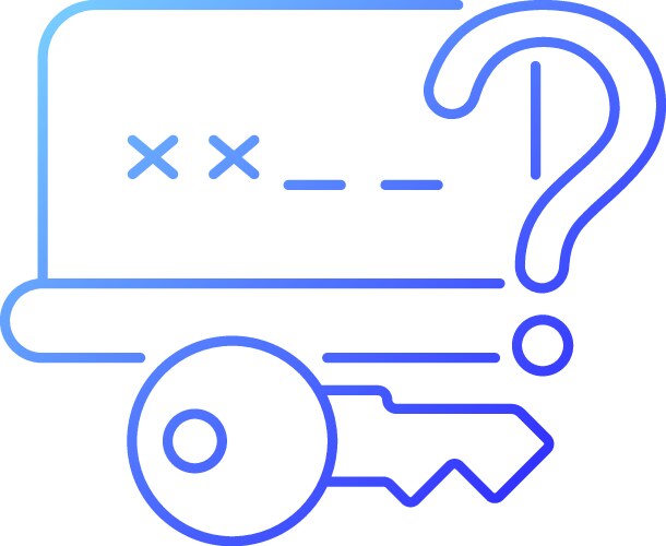 Forgetting password gradient linear icon vector image