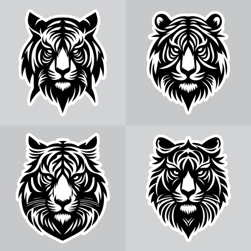 Tiger head logo Vector Image