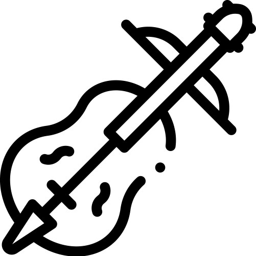 Charango Icon Thin Linear Style Design Isolated Vector Image