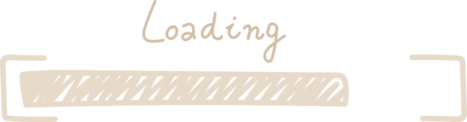 Handdrawn loading bar progress indicator vector image