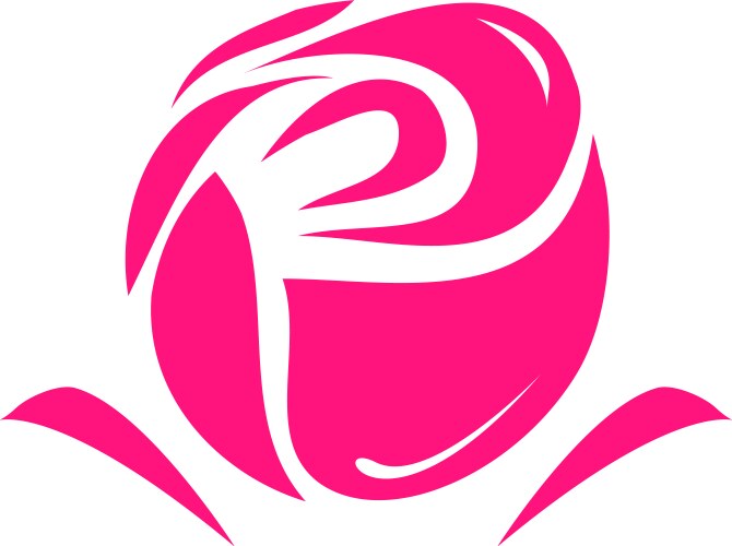 Rose flower logo Royalty Free Vector Image - VectorStock