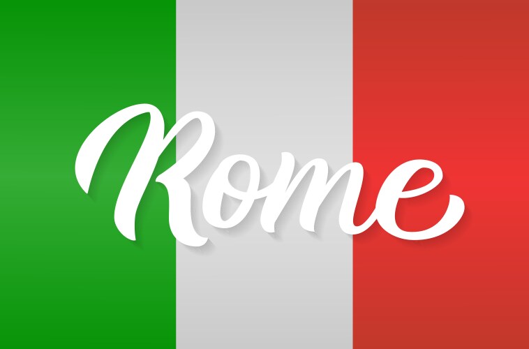 Rome hand lettering Royalty Free Vector Image - VectorStock