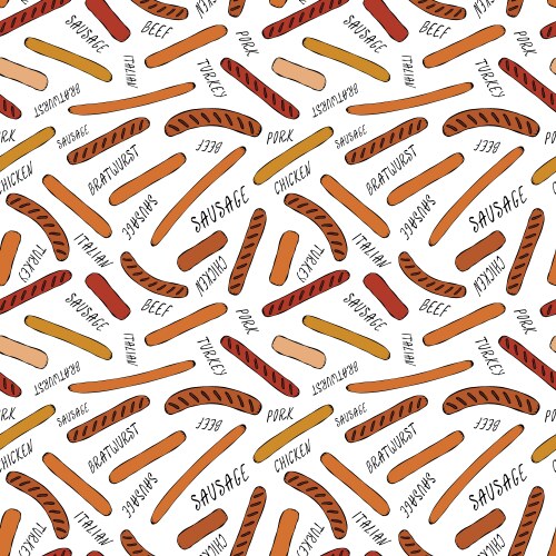 Seamless endless background pattern of different vector image