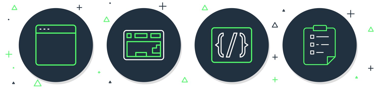 Set line keyboard programming language syntax vektorbild