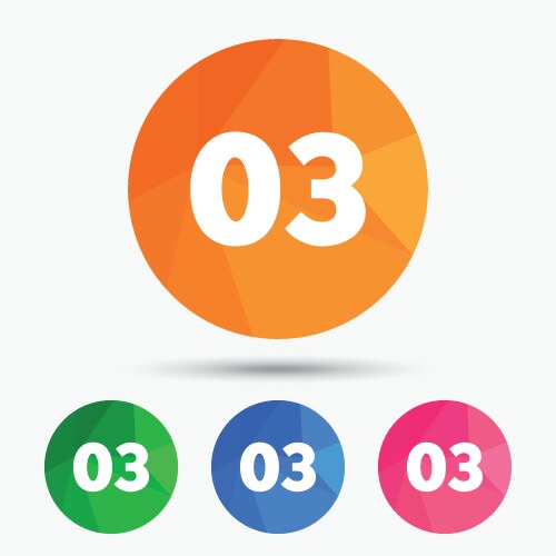 Number 03 Vector Images & Graphics for Commercial Use | VectorStock