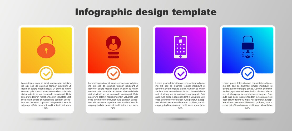 Set lock create account screen mobile vector image