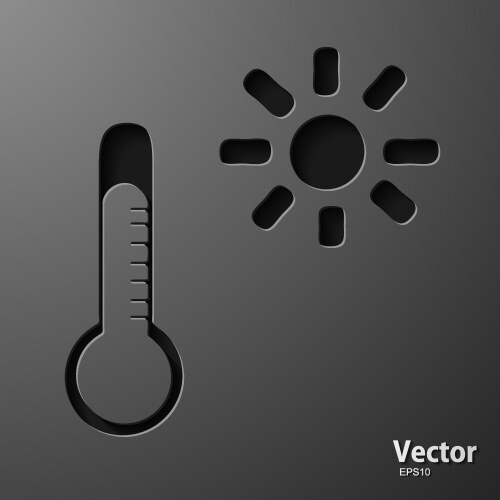 Thermometer icon vector image