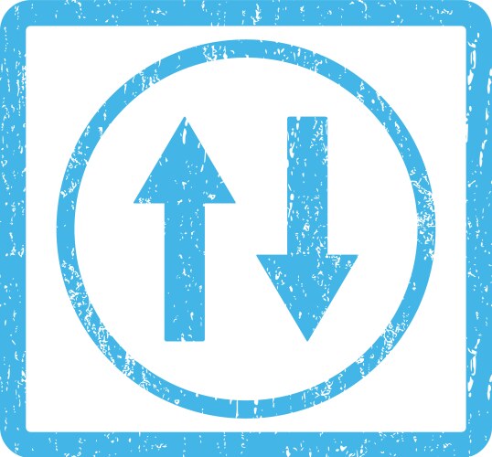 Direction down icon rubber stamp Royalty Free Vector Image