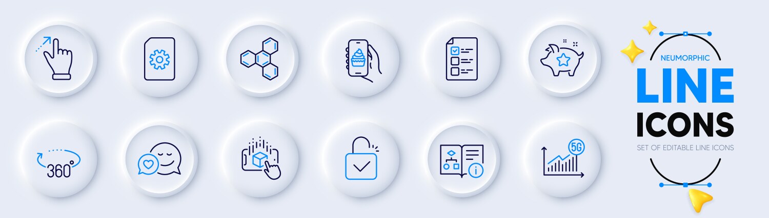 Loyalty points technical algorithm and lock line vector image