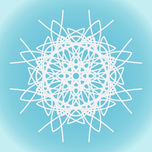 Snowflake of ornate abstract shape and structure vector image