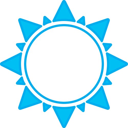 Sun isolated symbol Royalty Free Vector Image - VectorStock