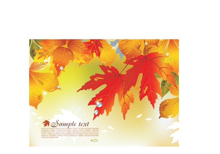 Autumn background with leaves Royalty Free Vector Image