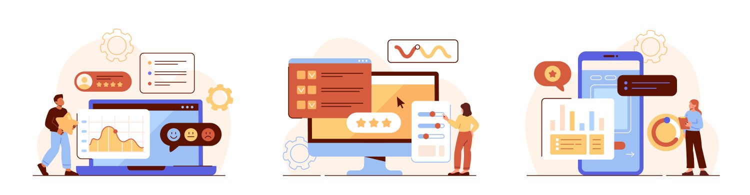 User feedback rating concept Royalty Free Vector Image