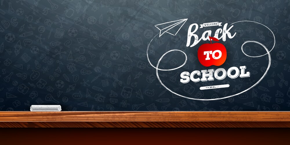 Back to school design with hand drawn paper Vector Image