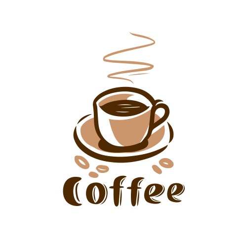 Happy paper cup with coffee Royalty Free Vector Image