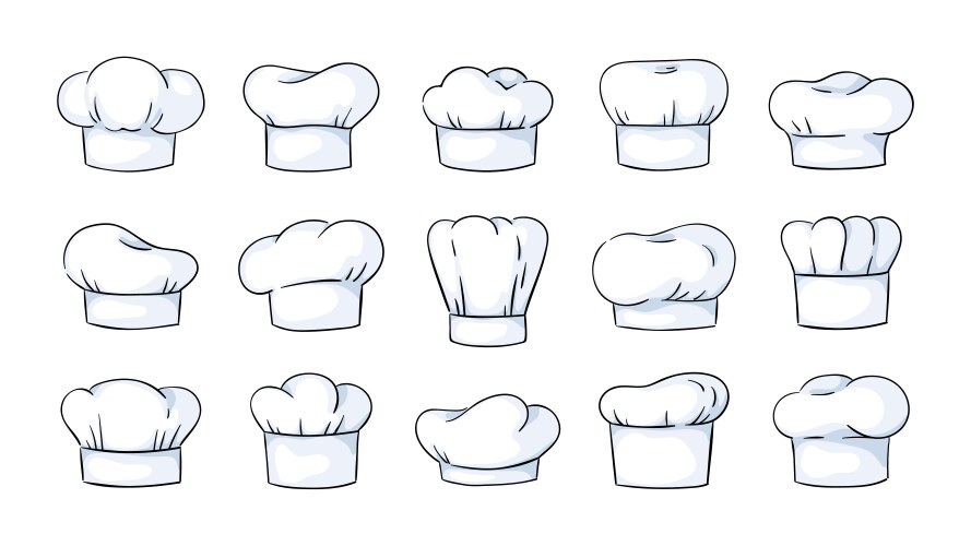 Realistic chef hat composition cooking cap Vector Image