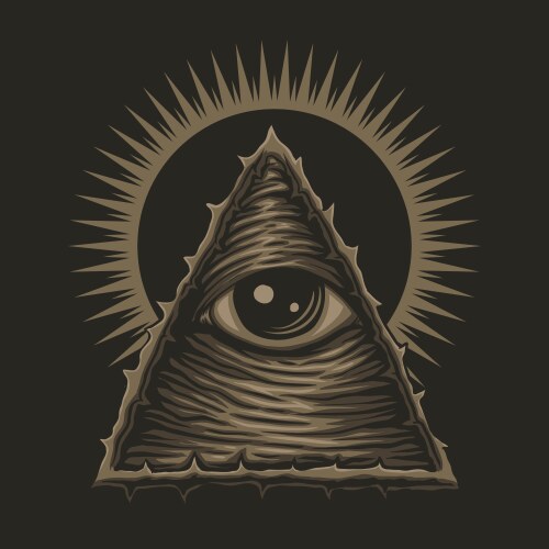One eye illuminati Vector Image