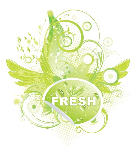 Floral Grunge Splash Vector Image