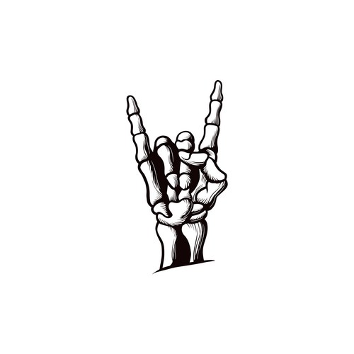 Skeleton Hand Rock Sign Vector Image