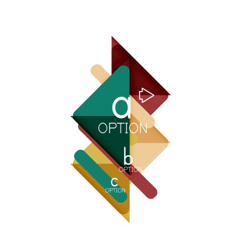 Triangle data visualization design option vector image
