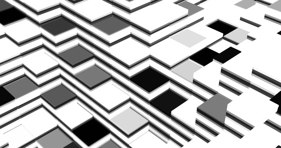 Abstract images of an array geometric shapes vector image