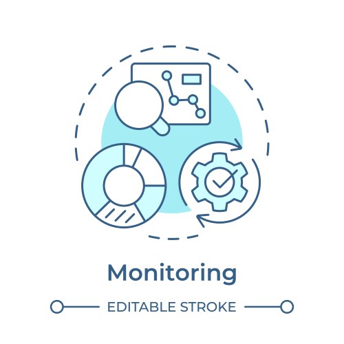 Bpm monitoring soft blue concept icon vector image