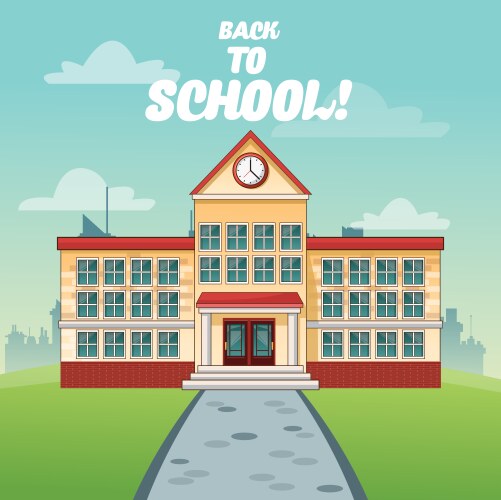 A school building background Royalty Free Vector Image