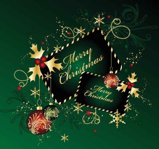 Black christmas background with gold glitter Vector Image