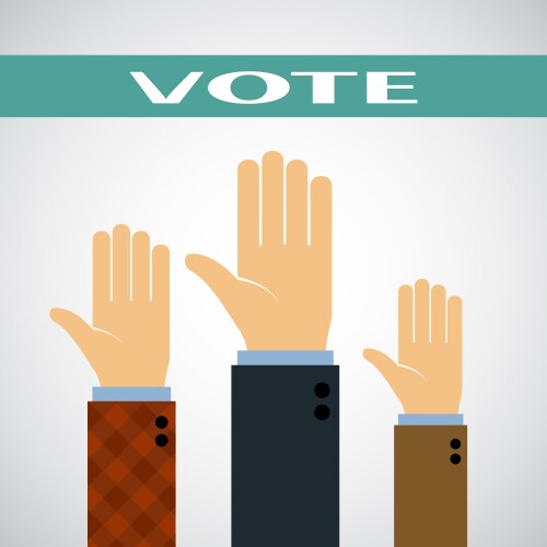 Group hands up Royalty Free Vector Image - VectorStock