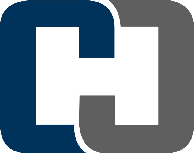 Letter CH Logo Concept - Modern & Minimal Vector Image