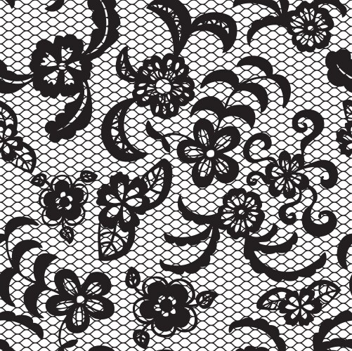 Lace seamless pattern with flowers Royalty Free Vector Image