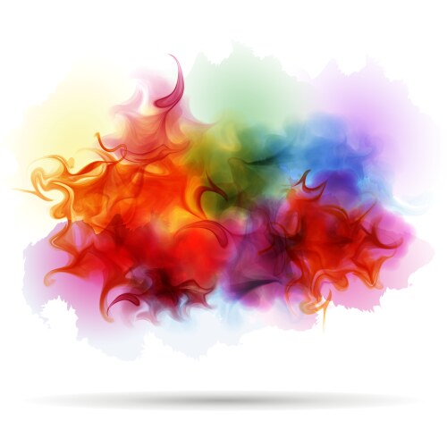 abstract splash colorful smoke background vector