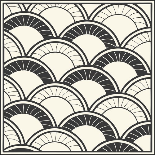 Art Deco Fan Pattern – Royalty-Free Vector | VectorStock