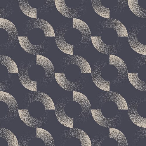 Split circles halftone pattern with gradient dot vector image