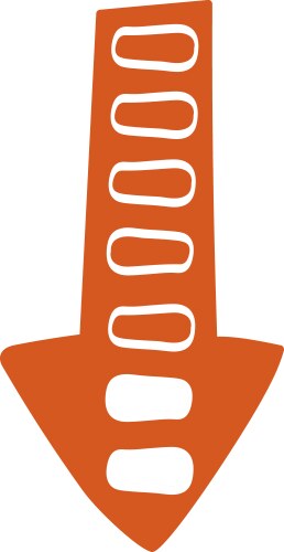 Arrow shape loading bar progress indicator vector image