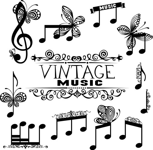 Music notes Royalty Free Vector Image - VectorStock