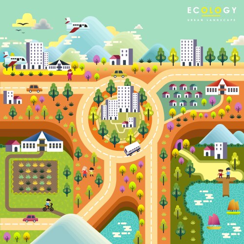 Teamwork concept flat design Royalty Free Vector Image