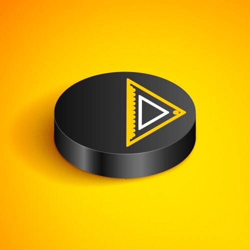 Isometric line triangular ruler icon isolated vector image