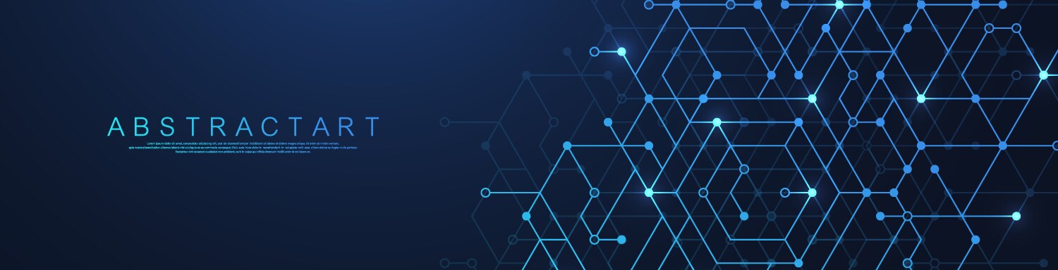 Technology abstract lines and dots connect Vector Image