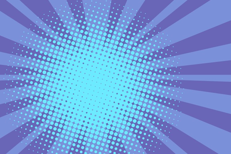 Blue rays pop art background Royalty Free Vector Image