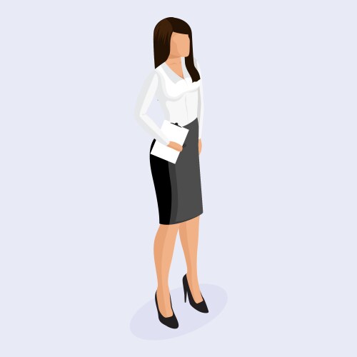 Business woman in corporate clothing vector image