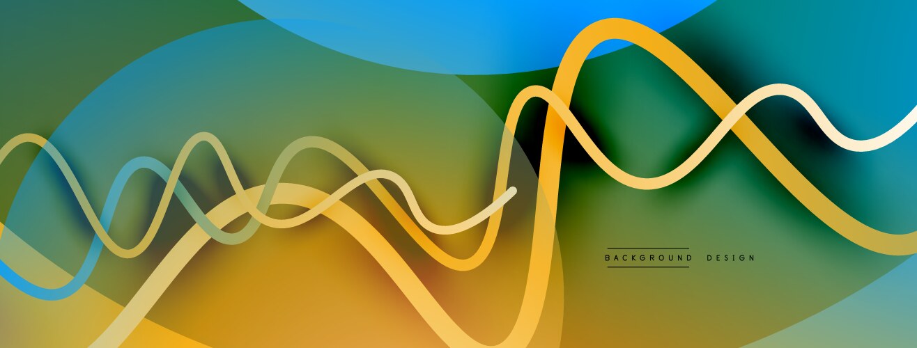 Abstract gradient background with wave line Vector Image